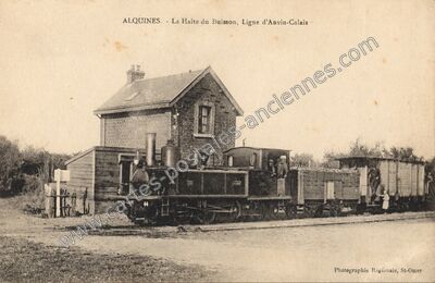 Carte postale ancienne La Halte du Buisson, Ligne d'Anvin-Calais — Alquines (Pas-de-Calais)