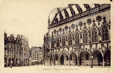 Carte postale ancienne Vue sur la Rue Saint Géry — Arras (Pas-de-Calais)