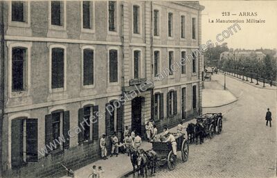 Carte postale ancienne La Manutention Militaire — Arras (Pas-de-Calais)
