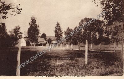 Carte postale ancienne Le Marais — Audincthun (Pas-de-Calais)