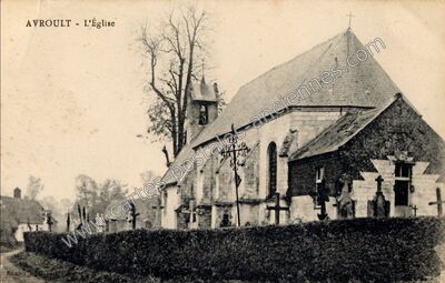 Carte postale ancienne L'Église — Avroult (Pas-de-Calais)