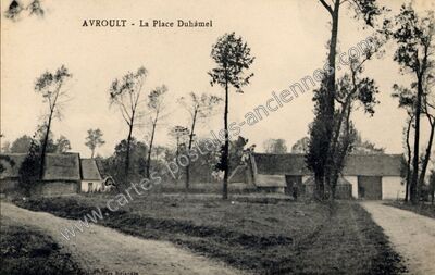 Carte postale ancienne La Place Duhâmel — Avroult (Pas-de-Calais)
