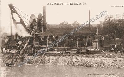 Carte postale ancienne L'Excavateur — Beussent (Pas-de-Calais)
