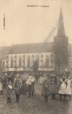 Carte postale ancienne L'Église — Bléquin (Pas-de-Calais)