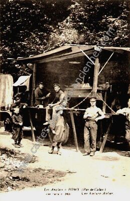 Carte postale ancienne Les Anglais à ROMY — Bomy (Pas-de-Calais)