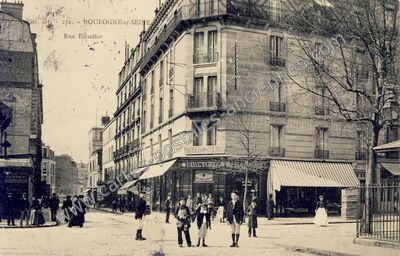 Carte postale ancienne Rue Escudier — Boulogne-Billancourt (Hauts-de-Seine)