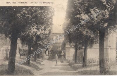 Carte postale ancienne Avenue du Presbytère — Bouvelinghem (Pas-de-Calais)