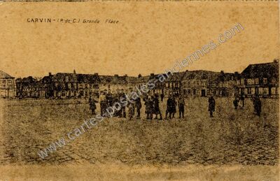 Carte postale ancienne Grande Place — Carvin (Pas-de-Calais)