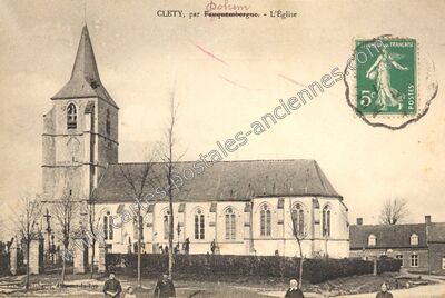 Carte postale ancienne L'Église — Cléty (Pas-de-Calais)