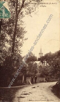 Carte postale ancienne L'Église — Coupelle-Vieille (Pas-de-Calais)
