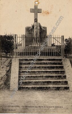 Carte postale ancienne Le Monument aux Morts de la Guerre 1914-1919 — Coyecques (Pas-de-Calais)