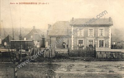 Carte postale ancienne Gare — Dennebrœucq (Pas-de-Calais)
