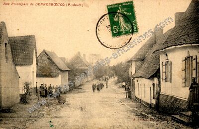 Carte postale ancienne Rue Principale — Dennebrœucq (Pas-de-Calais)