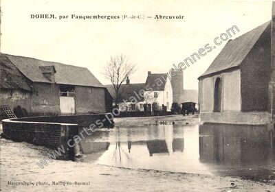 Carte postale ancienne Abreuvoir — Dohem (Pas-de-Calais)