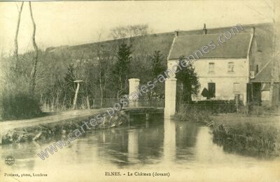 Carte postale ancienne Le Château (devant) — Elnes (Pas-de-Calais)