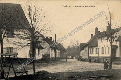 Carte postale ancienne Rue de la Cornillière — Embry (Pas-de-Calais)
