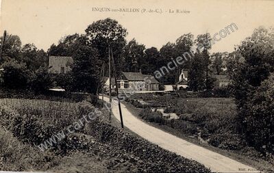 Carte postale ancienne La Rivière — Enquin-sur-Baillons (Pas-de-Calais)