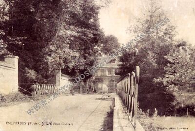 Carte postale ancienne Le Pont Costart — Esquerdes (Pas-de-Calais)