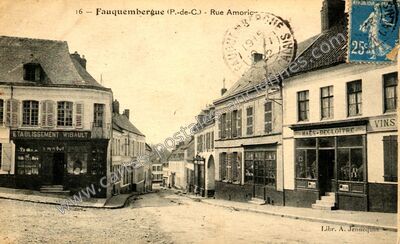 Carte postale ancienne Rue Amoric — Fauquembergues (Pas-de-Calais)