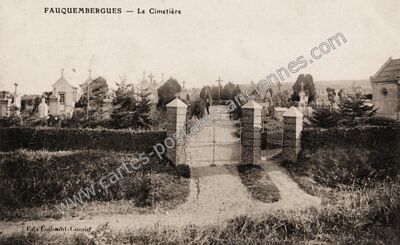 Carte postale ancienne Le Cimetière — Fauquembergues (Pas-de-Calais)