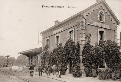 Carte postale ancienne La Gare — Fauquembergues (Pas-de-Calais)
