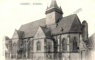 Carte postale ancienne L'Eglise — Fressin (Pas-de-Calais)