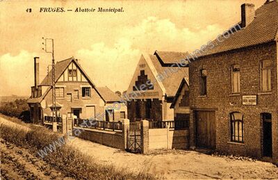 Carte postale ancienne Abattoir Municipal — Fruges (Pas-de-Calais)
