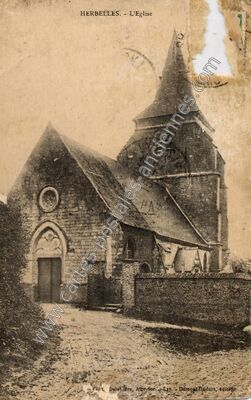 Carte postale ancienne L'Eglise — Herbelles (Pas-de-Calais)