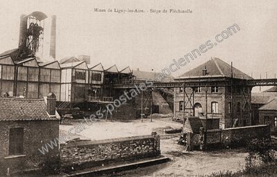 Carte postale ancienne Mines de Ligny-les-Aire. - Siège de Fléchinelle — Ligny-lès-Aire (Pas-de-Calais)