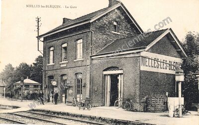 Carte postale ancienne La Gare — Nielles-lès-Bléquin (Pas-de-Calais)