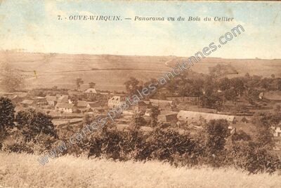 Carte postale ancienne Panorama vu du Bois du Cellier — Ouve-Wirquin (Pas-de-Calais)