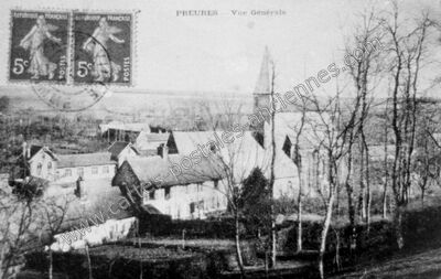 Carte postale ancienne Vue Générale — Preures (Pas-de-Calais)