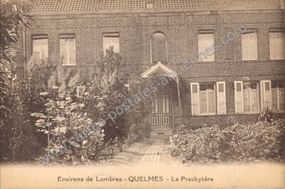 Carte postale ancienne Le Presbytère — Quelmes (Pas-de-Calais)