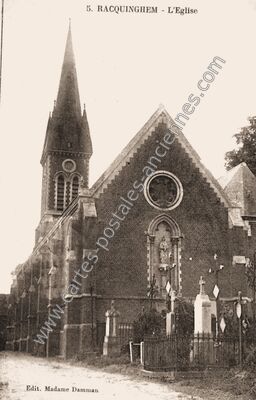 Carte postale ancienne L'Eglise — Racquinghem (Pas-de-Calais)