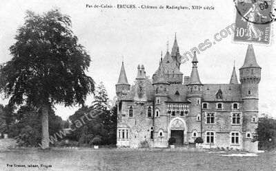Carte postale ancienne Château de Radinghem, XIIIe siècle — Radinghem (Pas-de-Calais)