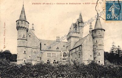 Carte postale ancienne Château de Radinghem — Radinghem (Pas-de-Calais)