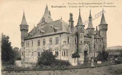 Carte postale ancienne Château de M. Le Sergeant de Monnecove — Radinghem (Pas-de-Calais)