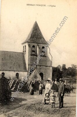 Carte postale ancienne L'Eglise — Remilly-Wirquin (Pas-de-Calais)