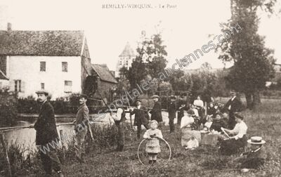 Carte postale ancienne Le Pont — Remilly-Wirquin (Pas-de-Calais)