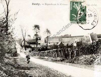 Carte postale ancienne Dépendance du Château — Renty (Pas-de-Calais)
