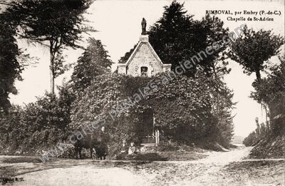 Carte postale ancienne Chapelle de St-Adrien — Rimboval (Pas-de-Calais)
