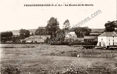 Carte postale ancienne Le Moulin de St-Martin — Saint-Martin-d'Hardinghem (Pas-de-Calais)