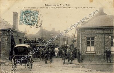 Carte postale ancienne Catastrophe de Courrieres — Sallaumines (Pas-de-Calais)