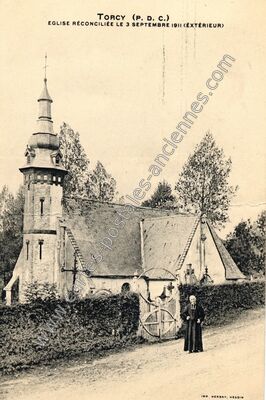 Carte postale ancienne Église Réconciliée — Torcy (Pas-de-Calais)