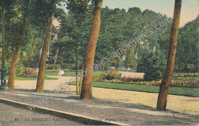 Carte postale ancienne Le Jardin Anglais — Le Touquet-Paris-Plage (Pas-de-Calais)