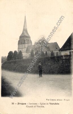 Carte postale ancienne Église de Verchin — Verchin (Pas-de-Calais)