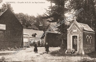 Carte postale ancienne Chapelle de N.-D. des Sept-Douleurs — Verchocq (Pas-de-Calais)