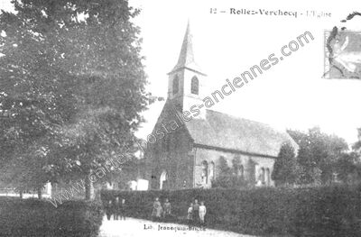 Carte postale ancienne Rollez-Verchocq - L'Eglise — Verchocq (Pas-de-Calais)