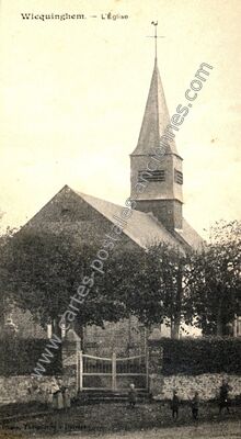 Carte postale ancienne L'Église — Wicquinghem (Pas-de-Calais)