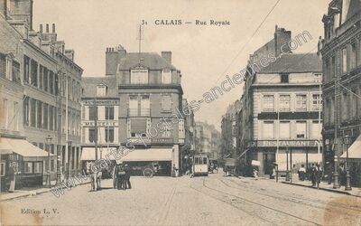 Carte postale ancienne Rue Royale — Calais (Pas-de-Calais)